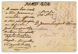 Retrato de José Pedro B. Passaporte e António Passaporte em Benguela (verso)
