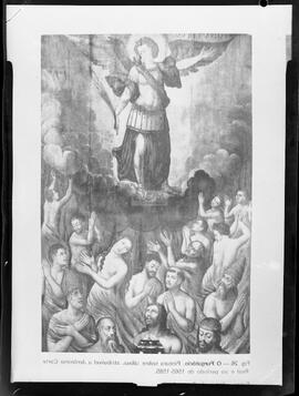 Reprodução de uma página de um livro ("São Miguel no Altar das Almas" da igreja de Santo Antão)